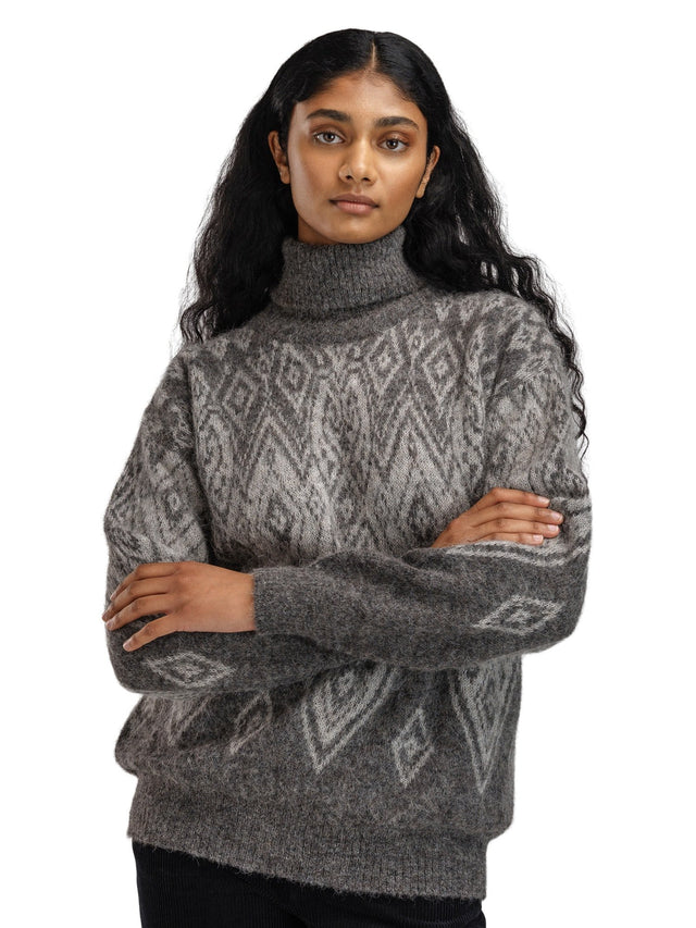 Dale Of Norway Womens Falun Alpa Sweater Dk char/lt charc