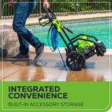 Greenworks 2000 PSI 1.2 GPM Cold Water Electric Pressure Washer with 12-inch Surface Cleaner and Premium Foam Cannon