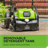 Greenworks 2000 PSI 1.2 GPM Cold Water Electric Pressure Washer with 12-inch Surface Cleaner and Premium Foam Cannon