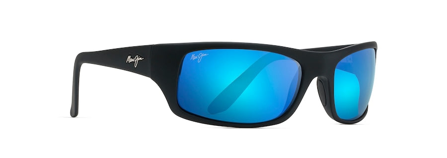 Maui Jim Peahi Sunglasses, Black Matte Rubber/blue Hawaii Blue hawaii