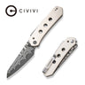 Civivi Vision Fg Knife, Ivory G10/damascus Ivory/dmscs
