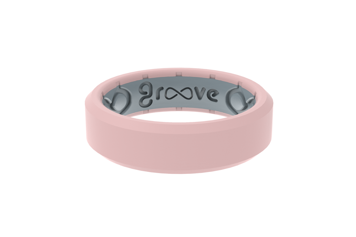 Groove Life Womens Thin Edge Ring Rose quartz