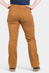 Dovetail Workwear Britt Utility Thermal Pant - Saddle Brown Stretch Denim