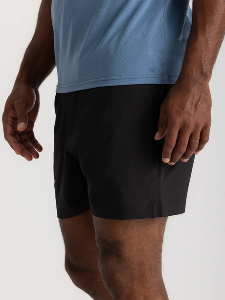 Free Fly Apparel Mens Bamboo Active Breeze Short - 5.5 Lined - Black Black /  / 5.5IN