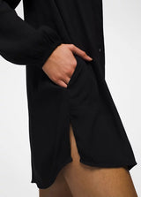 Prana Fernie Long-Sleeve Shirt Dress - Black
