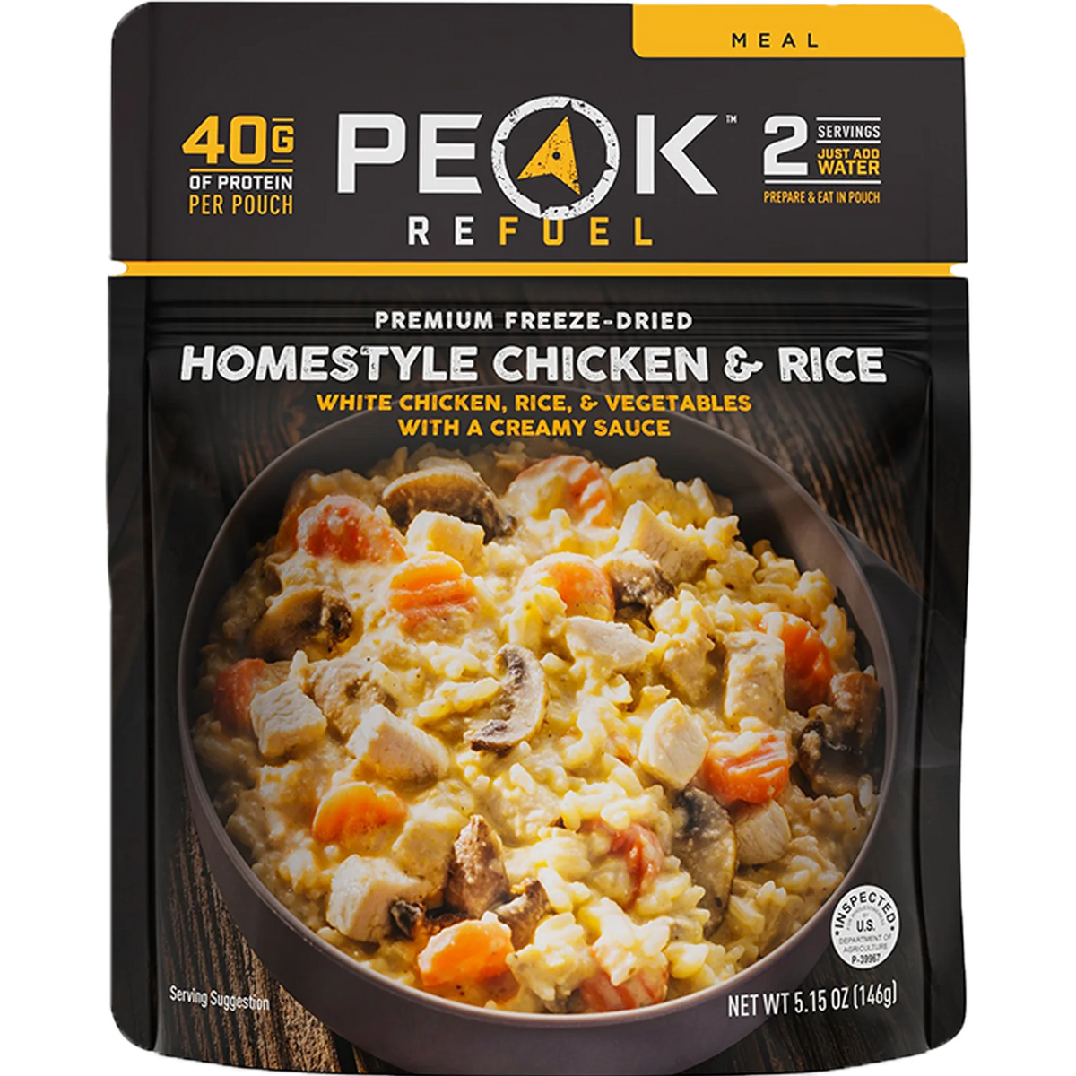 Peak Refuel Homestlye Chicken Rice Freeze Dried Meals Ckn rice