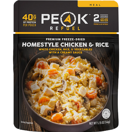Peak Refuel Homestlye Chicken Rice Freeze Dried Meals Ckn rice