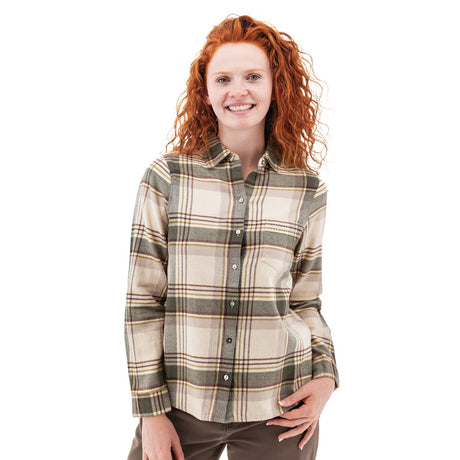 Aventura Womens Frost Flannel Shirt Egret