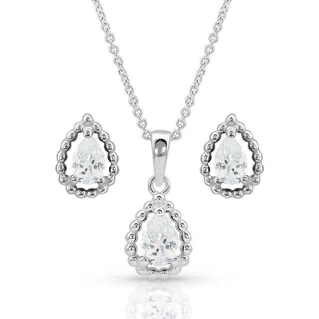 Montana Silversmiths Arctic Rain Teardrop Jewelry Set