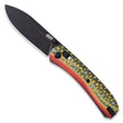 Knafs Lander 2 Pocket Knife, Brook Trout G10/black Blade Brook trout/blk