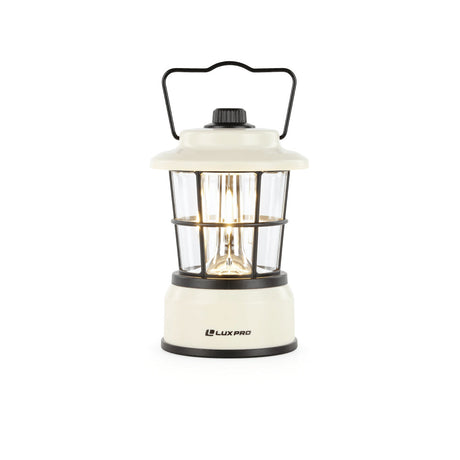 Luxpro Retro Filament Lantern, Beige/265 Lumens Beige