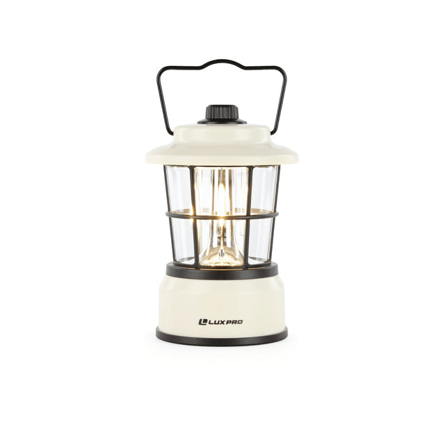 Luxpro Retro Filament Lantern, Beige/265 Lumens Beige