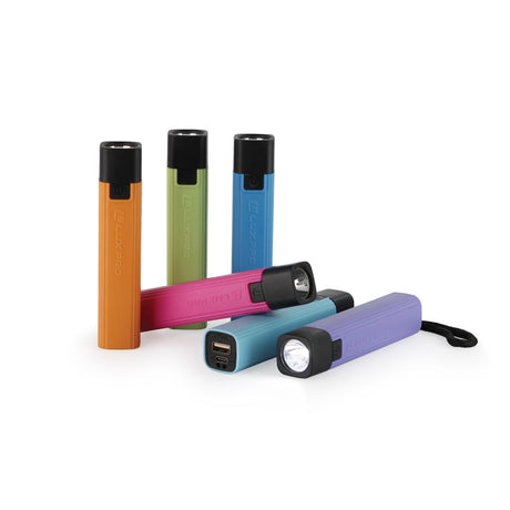 Luxpro Led Powerbank Rechargeable Flashlight, Assorted/100 Lumens Black