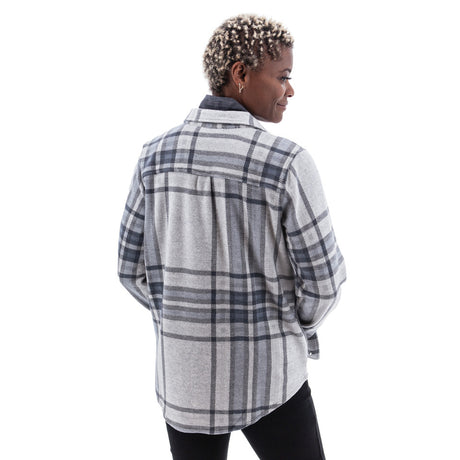 Aventura Womens Luscious Plaid Shirt Ombre blue