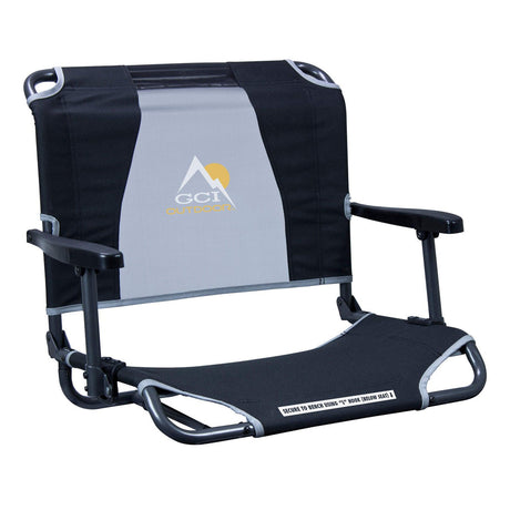 Gci Outdoor Big Comfort Stadium Chair With Armrests Black
