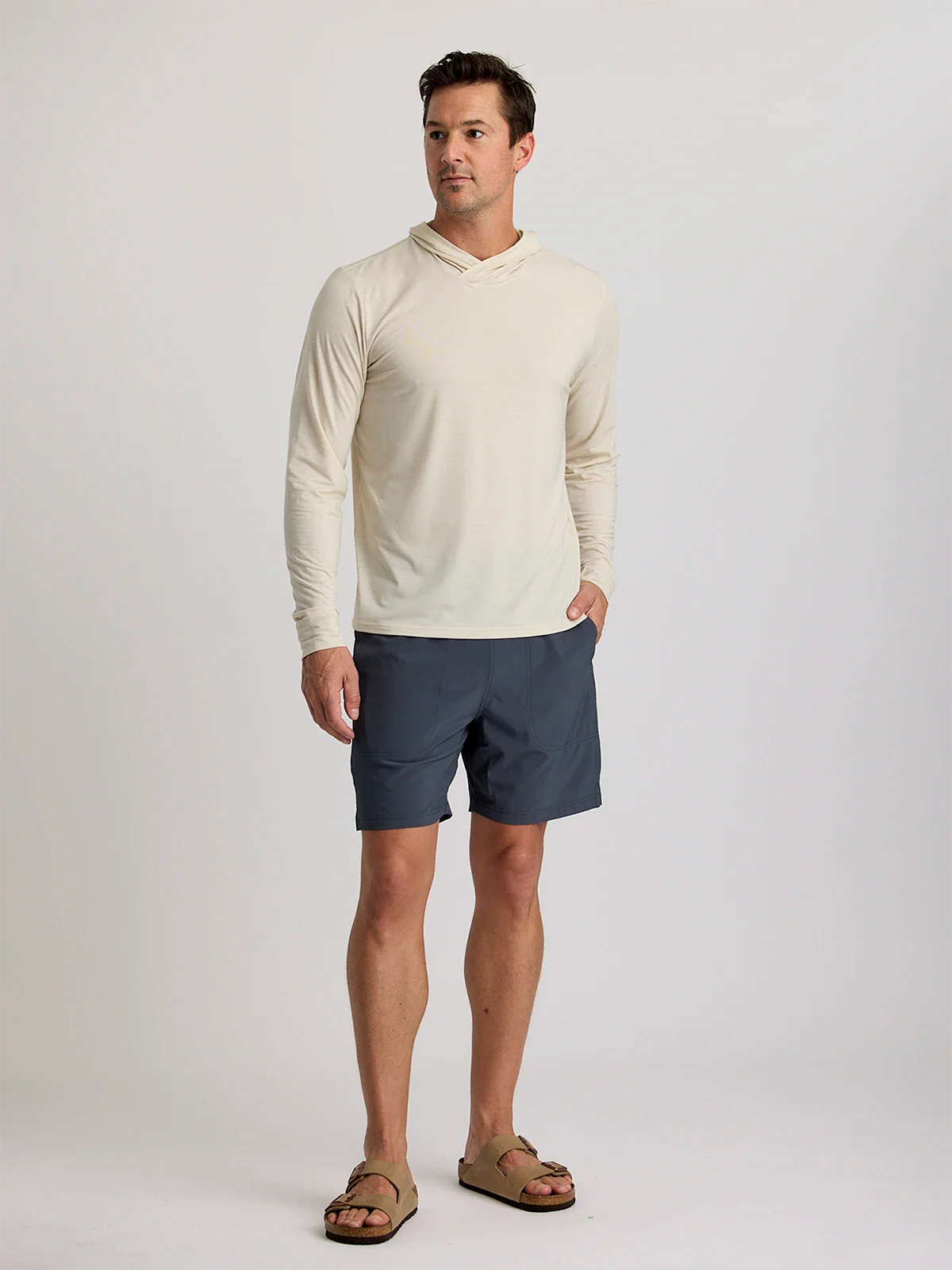 Free Fly Apparel Mens Elevate Lightweight Hoodie - Heather Birch