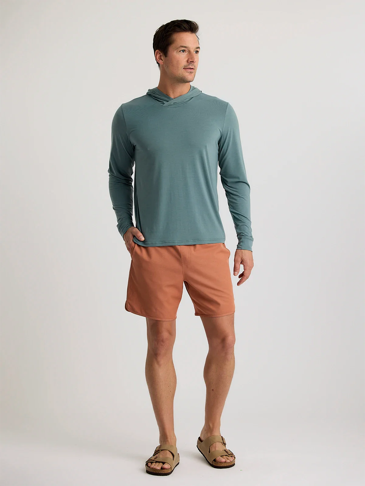 Free Fly Apparel Mens Elevate Lightweight Hoodie - Stormy Sea