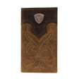 Ariat Boot Stitched Bifold Rodeo Leather Wallet - Medium Brown Medium Brown / Rodeo Bifold