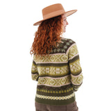 Aventura Womens Nordic Fairisle Sweater Olive night