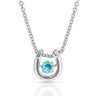 Montana Silversmiths Dancing Birthstone Horseshoe Necklace December