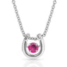 Montana Silversmiths Dancing Birthstone Horseshoe Necklace July