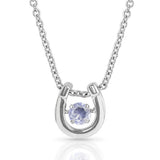 Montana Silversmiths Dancing Birthstone Horseshoe Necklace June