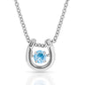 Montana Silversmiths Dancing Birthstone Horseshoe Necklace March