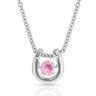 Montana Silversmiths Dancing Birthstone Horseshoe Necklace October