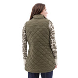 Aventura Womens Flurry Recycled Quilted Vest Olive night