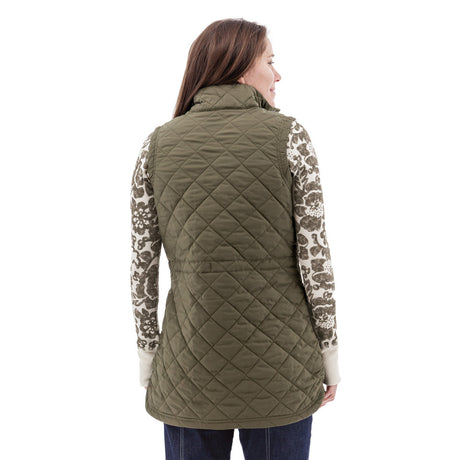 Aventura Womens Flurry Recycled Quilted Vest Olive night