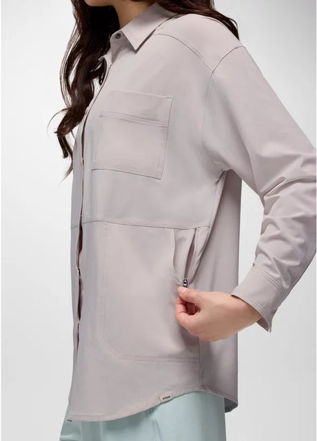 Prana Railay Oversized Button Down - Almond
