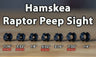 Hamskea Raptor Peep Housing 1/4in Black