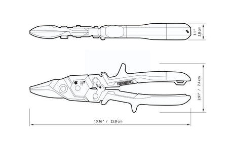 ToughBuilt Right Cut Aviation Snips