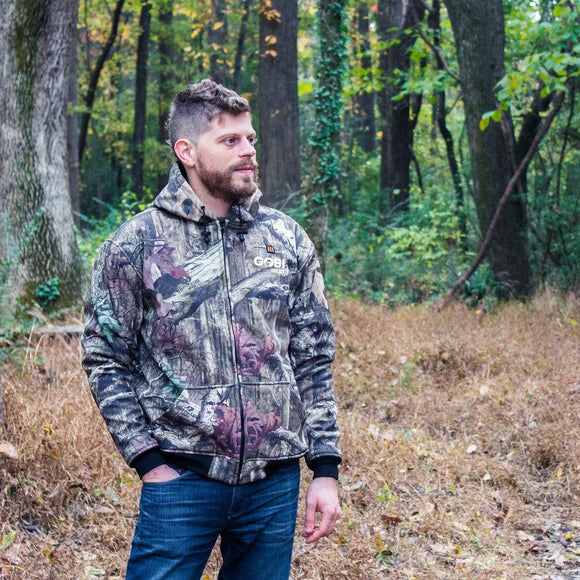 Gobi Heat Men's Shadow Heated Hunting Hoodie - Mossy Oak Camo