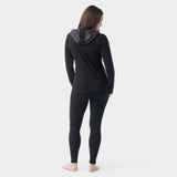 Smartwool Womens Classic Thermal Merino Base Layer 1/2 Zip Hoodie Black charcoal hthr