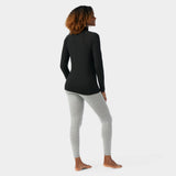 Smartwool Womens Classic All-season Merino Base Layer 1/4 Zip Black