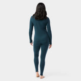 Smartwool Womens Classic Thermal Merino Base Layer 1/4 Zip Twilight blue hthr