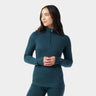 Smartwool Womens Classic Thermal Merino Base Layer 1/4 Zip Twilight blue hthr