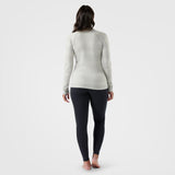 Smartwool Womens Classic Thermal Merino Base Layer 1/4 Zip Lt gry color shift