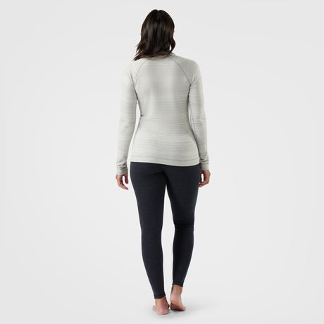 Smartwool Womens Classic Thermal Merino Base Layer 1/4 Zip Lt gry color shift