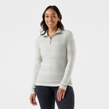 Smartwool Womens Classic Thermal Merino Base Layer 1/4 Zip Lt gry color shift