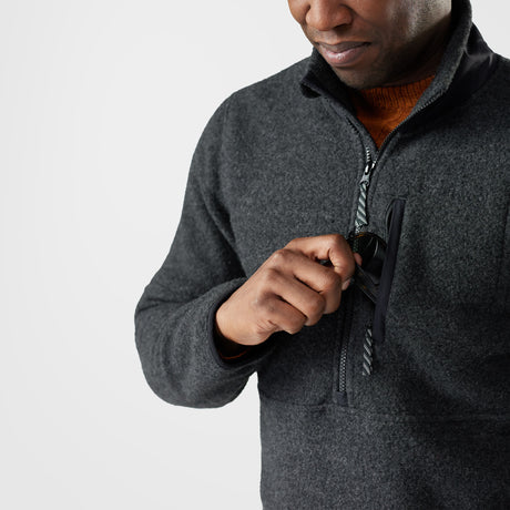 Smartwool Mens Second Cut Fleece 1/2 Zip Charcoal