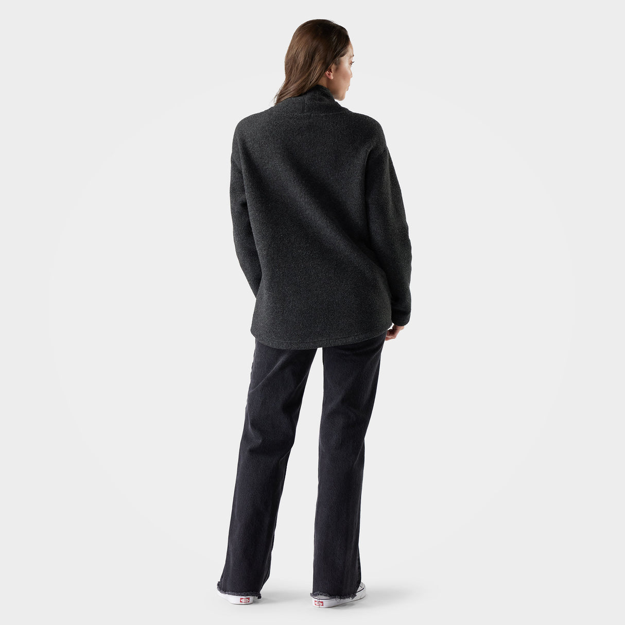 Smartwool Womens Second Cut Fleece Pullover Charcoal