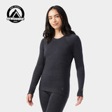 Smartwool Womens Classic Thermal Merino Base Layer Crew Charcoal heather