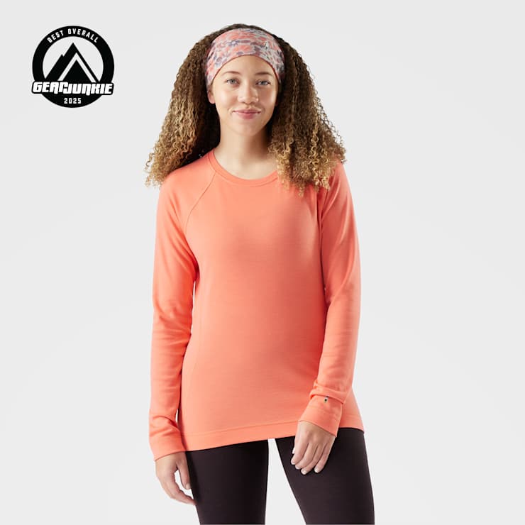 Smartwool Womens Classic Thermal Merino Base Layer Crew Coral reef