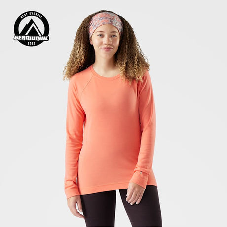 Smartwool Womens Classic Thermal Merino Base Layer Crew Coral reef