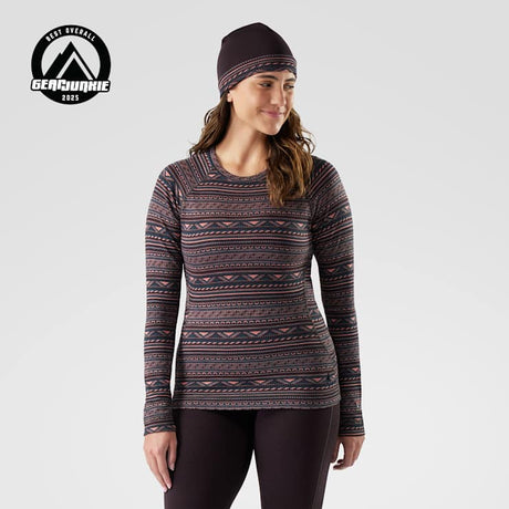 Smartwool Womens Classic Thermal Merino Base Layer Crew Coral reef sumt sol