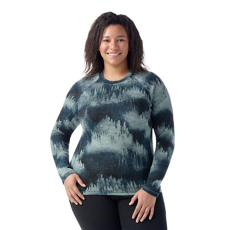 Smartwool Womens Classic Thermal Merino Base Layer Crew Plus Charcoal heather