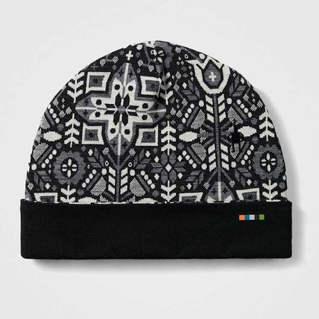 Smartwool Thermal Merino Reversible Cuffed Beanie Black deco floral