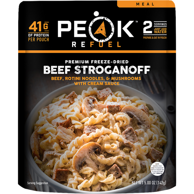Peak Refuel Beef Stroganoff Freeze Dried Meal Beef stroganoff